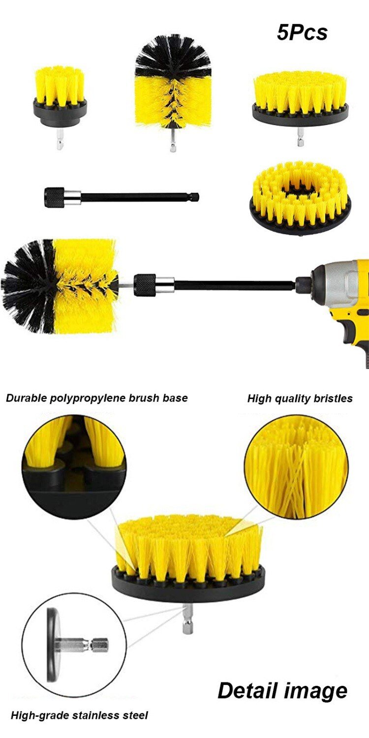 Car Cleaning Kit - Kitchen Cleaning Kit - Drill Brush Attachment Set